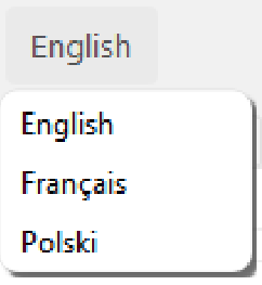 Menu de langue